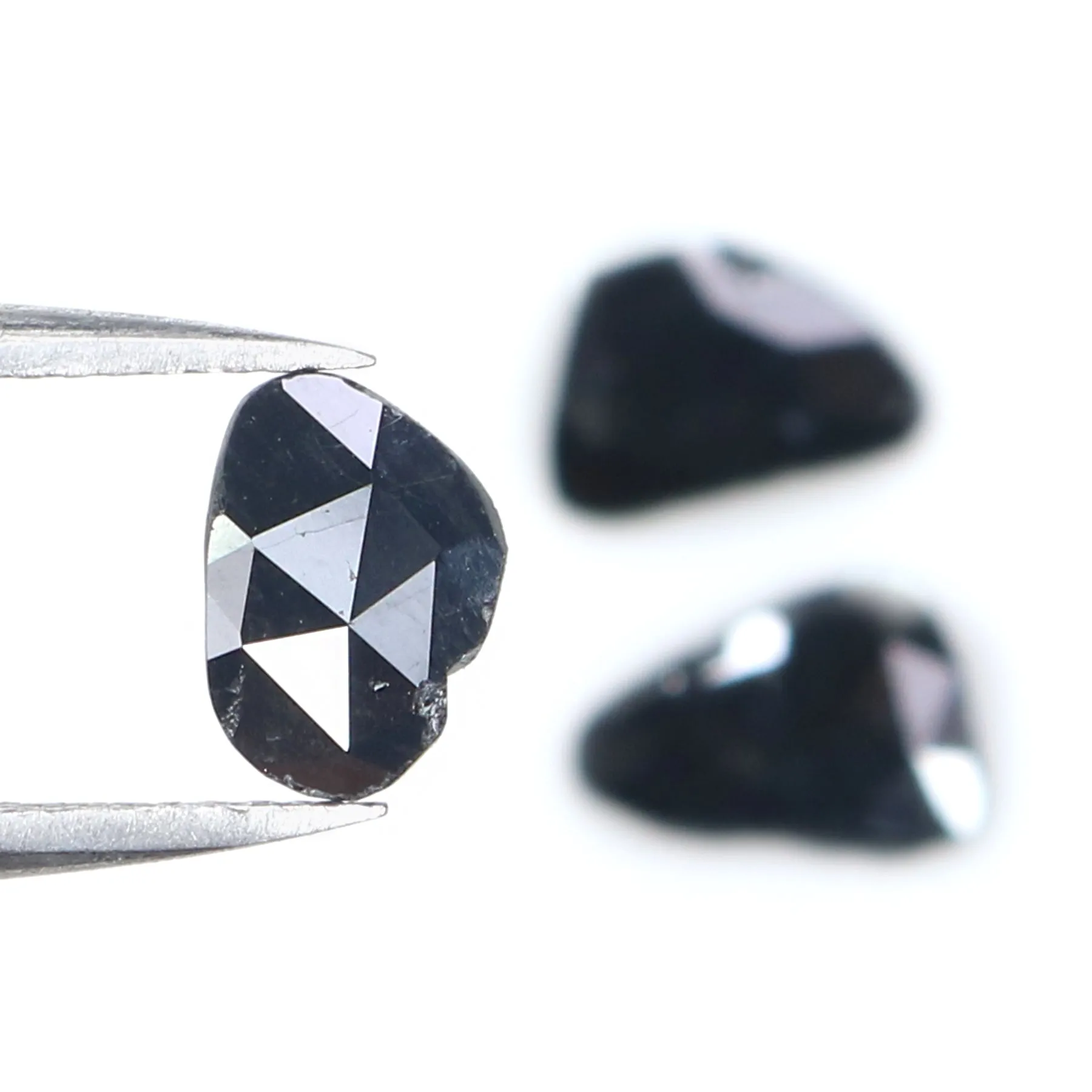 1.27 CT Natural Black Diamond, 8.10 MM Slice Shape, Rose Cut (KR2600)