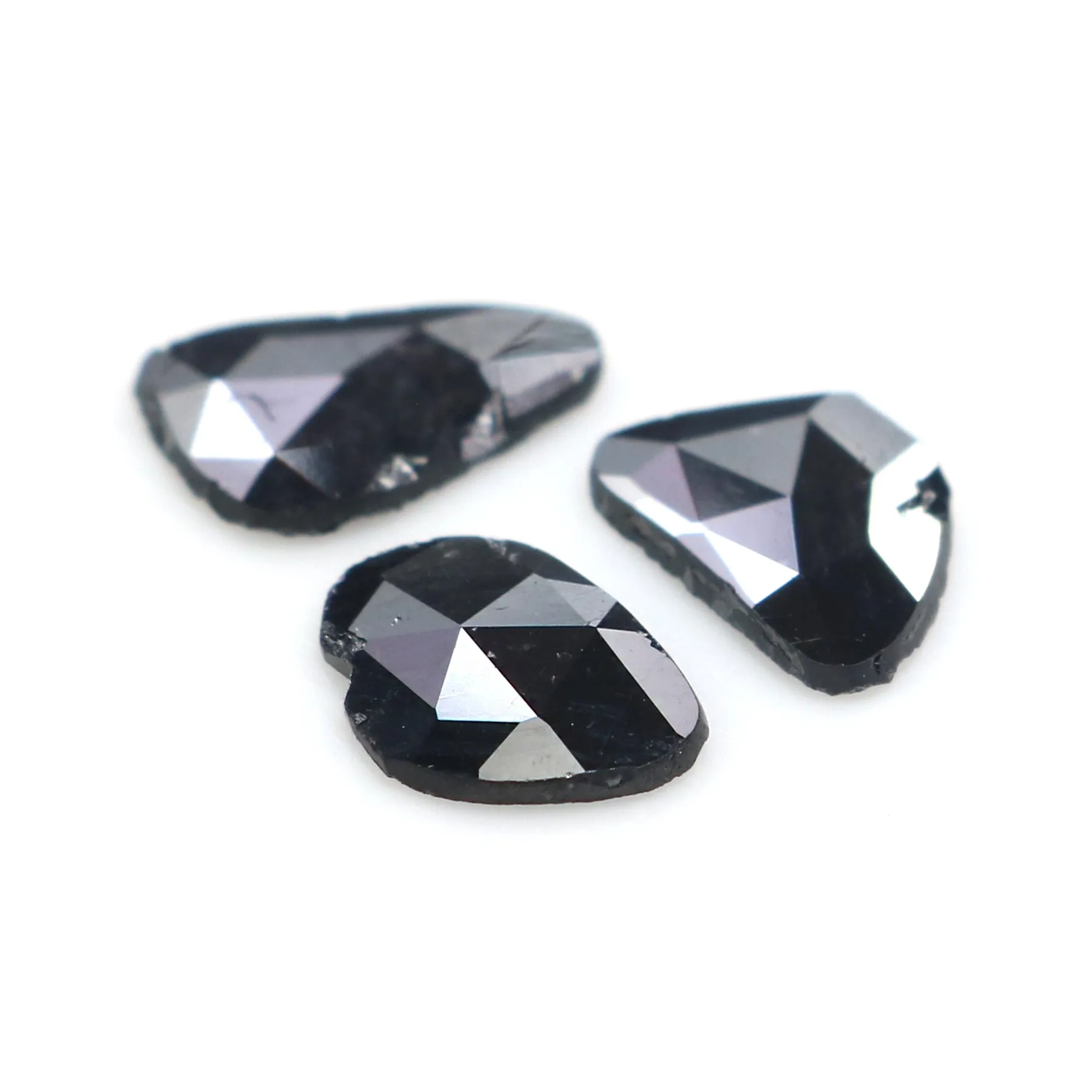 1.27 CT Natural Black Diamond, 8.10 MM Slice Shape, Rose Cut (KR2600)