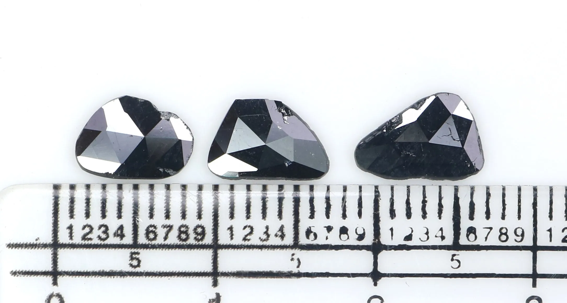 1.27 CT Natural Black Diamond, 8.10 MM Slice Shape, Rose Cut (KR2600)