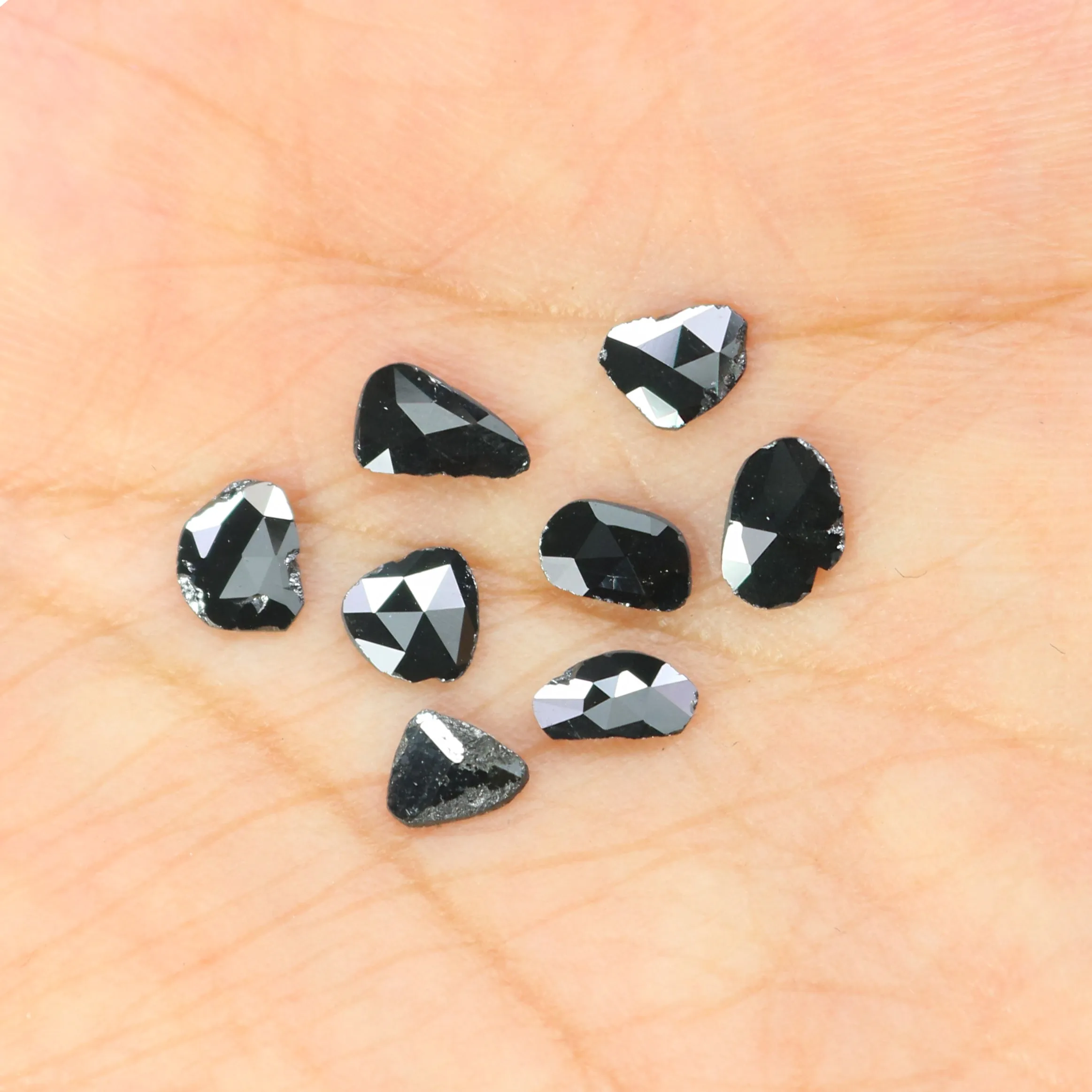 1.41 CT Natural Black Loose Slice Diamond - 4.70 MM Rose Cut Shape (L2597)