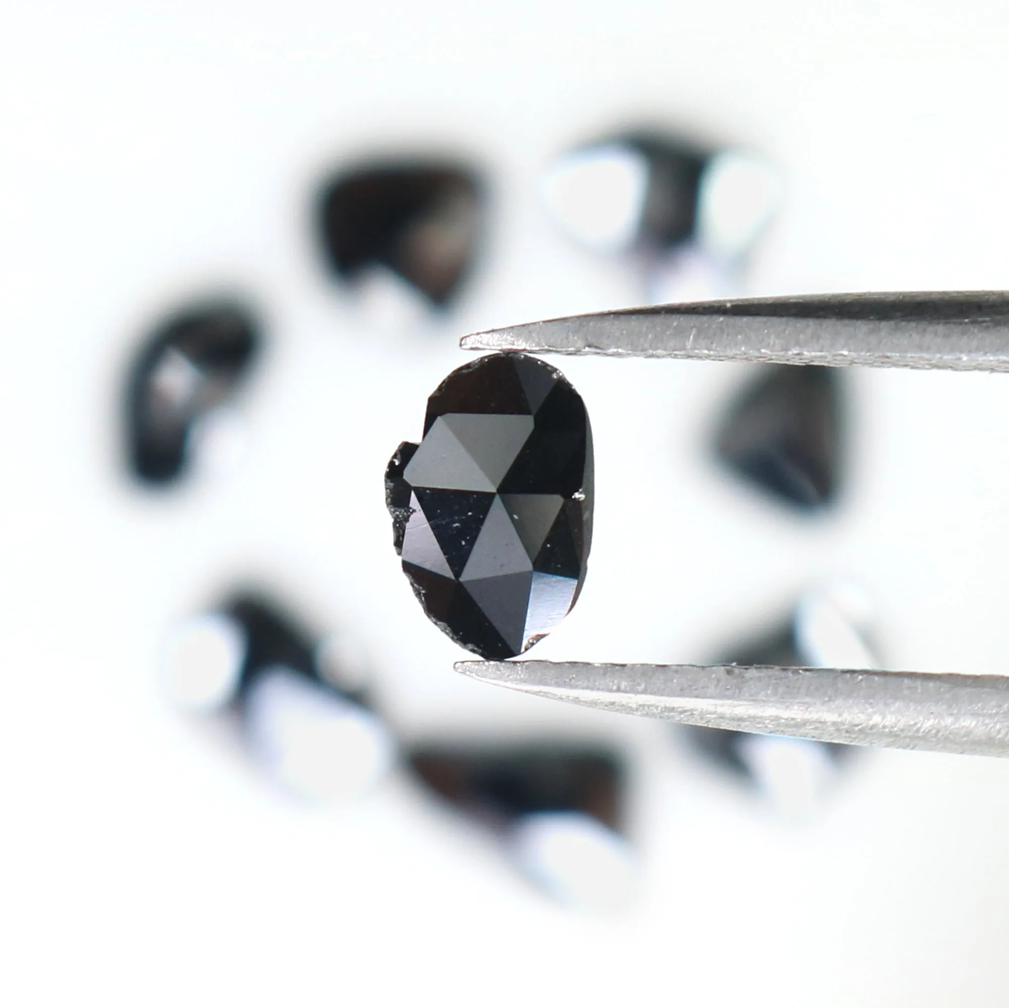 1.41 CT Natural Black Loose Slice Diamond - 4.70 MM Rose Cut Shape (L2597)