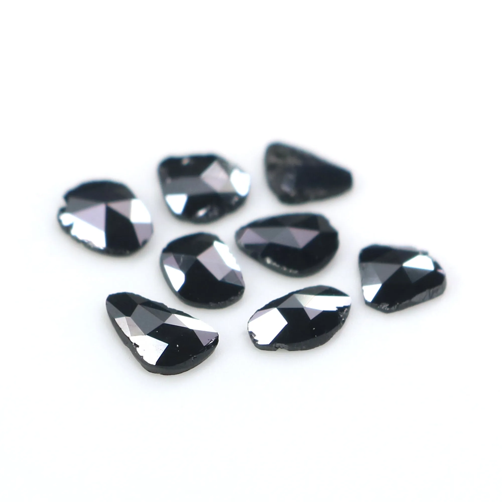 1.41 CT Natural Black Loose Slice Diamond - 4.70 MM Rose Cut Shape (L2597)