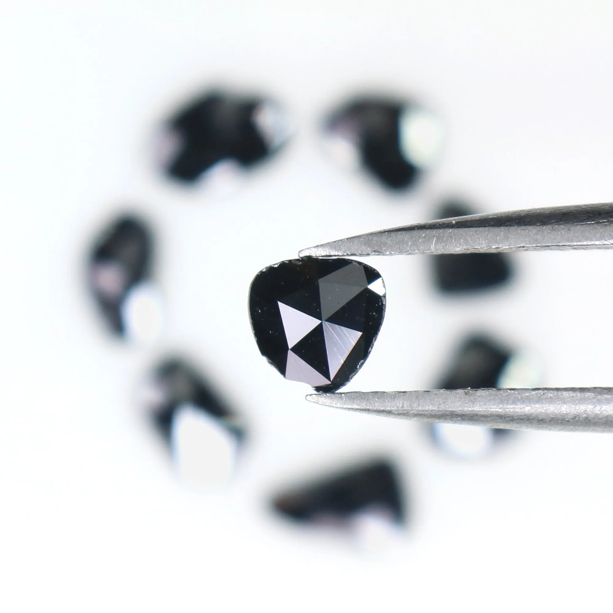 1.41 CT Natural Black Loose Slice Diamond - 4.70 MM Rose Cut Shape (L2597)