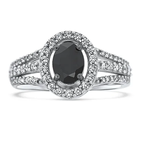 1.50 carat black diamond ring