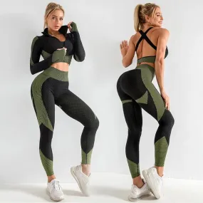 2/3 Piece Seamless Women's Yoga Set - Workout Sportswear & Gym Clothing