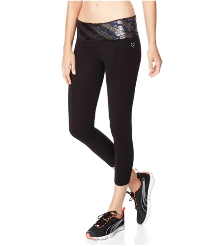 Aeropostale Womens Striped Sequined Yoga Pants