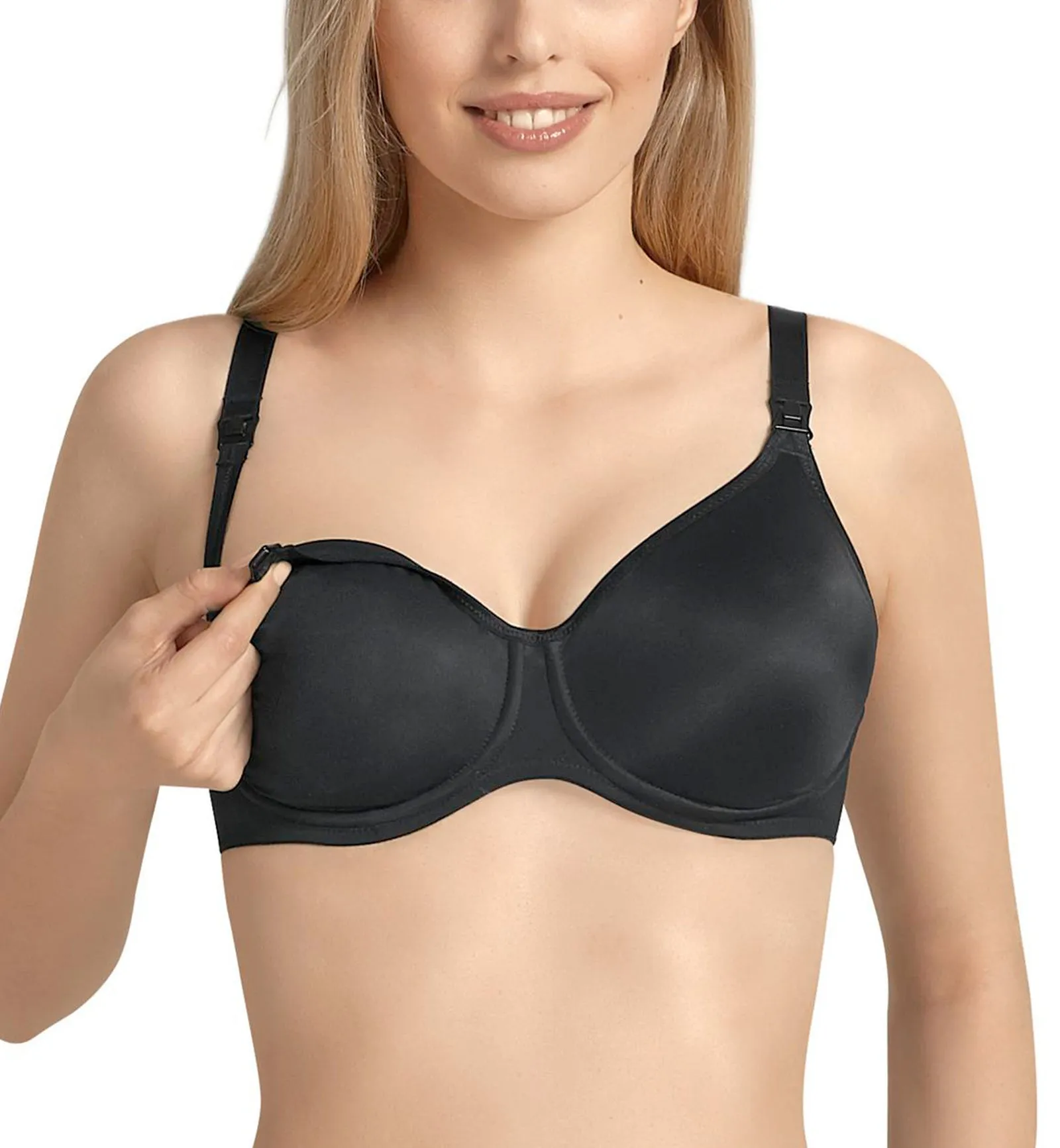 Anita Black Nursing Bra with Underwire and Seamless Design