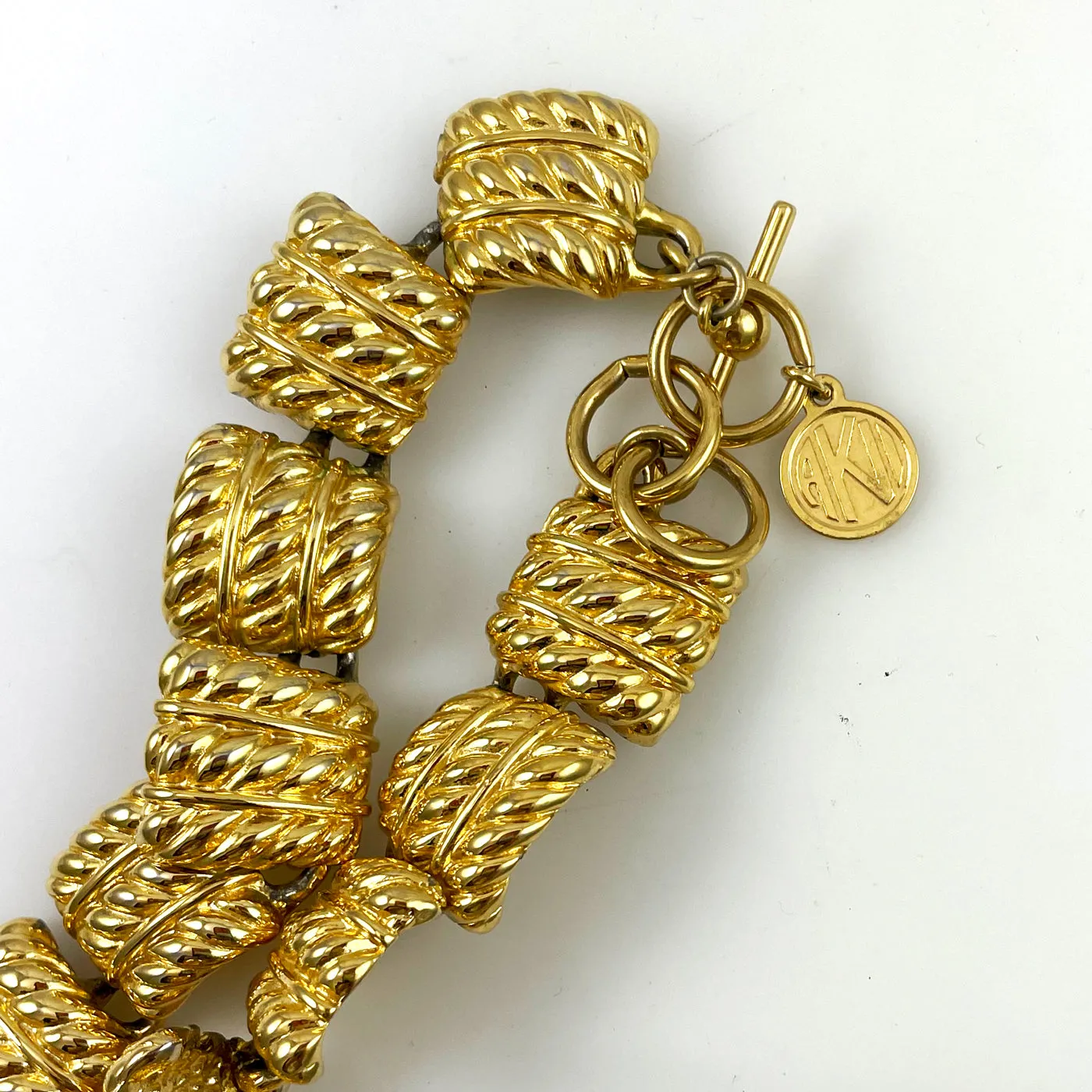 Anne Klein Gold Chunky Necklace and Bracelet Set