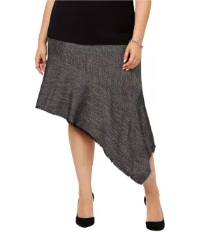 Anne Klein Womens Fringe-Trim Asymmetrical Skirt