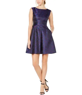 Anne Klein Womens Inverted Pleat A-Line Dress