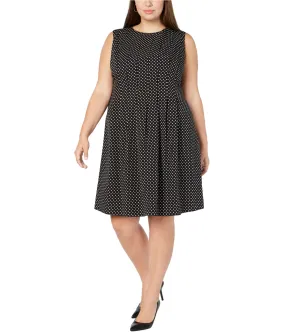 Anne Klein Womens Polka Dot Fit & Flare Dress, TW3