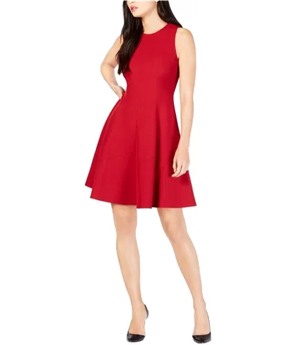 Anne Klein Womens Seamed Fit & Flare Dress