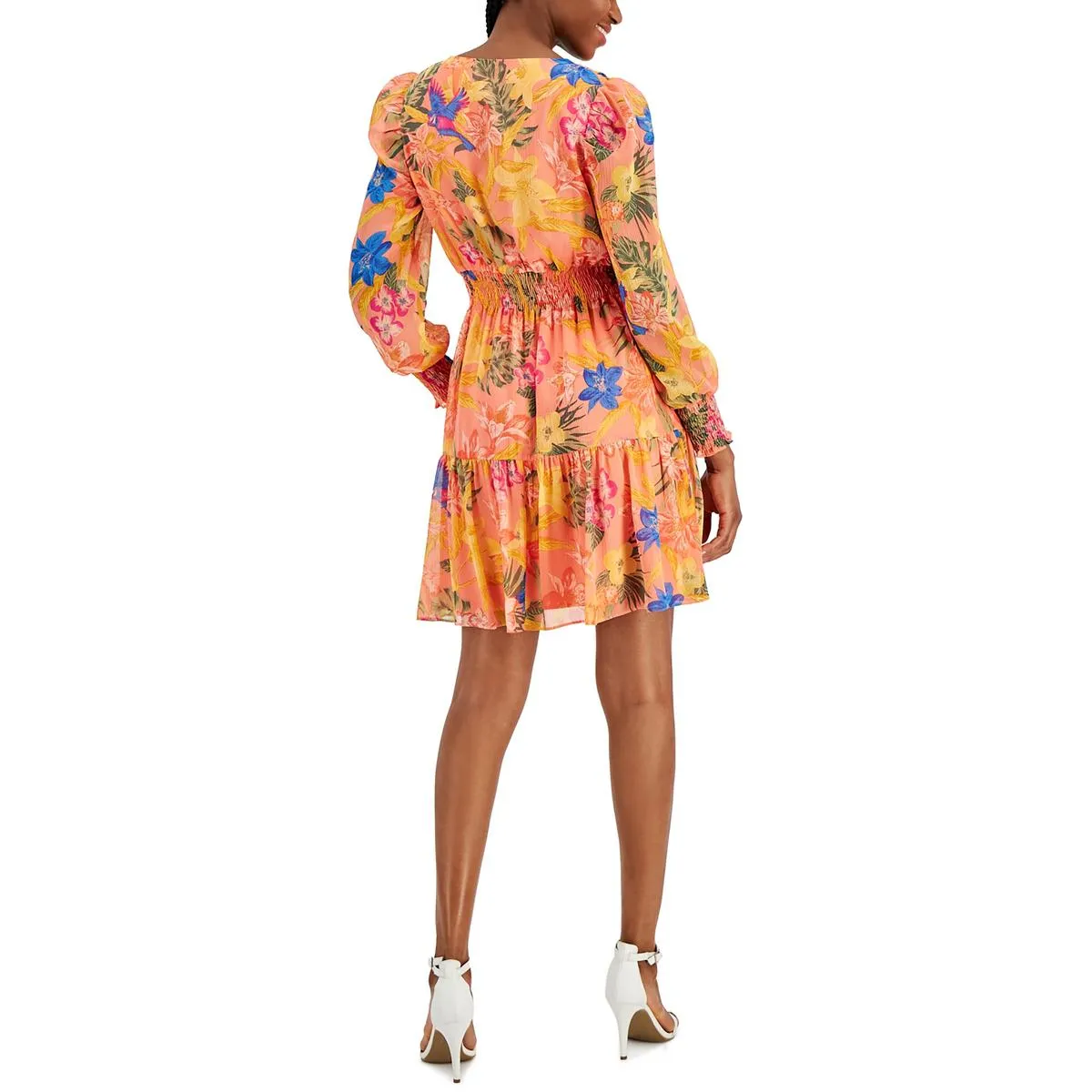 Anne Klein Women's Tropical Print Fit and Flare Dress.