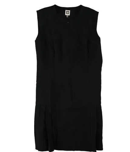 Anne Klein Womens Zip-Up Drop Waist Dress