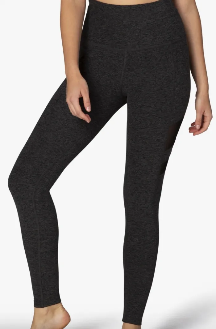 Beyond Yoga Black Charcoal Iconic Silhouette Mesh Legging