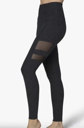 Beyond Yoga Black Charcoal Iconic Silhouette Mesh Legging