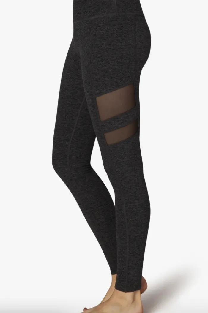 Beyond Yoga Black Charcoal Iconic Silhouette Mesh Legging