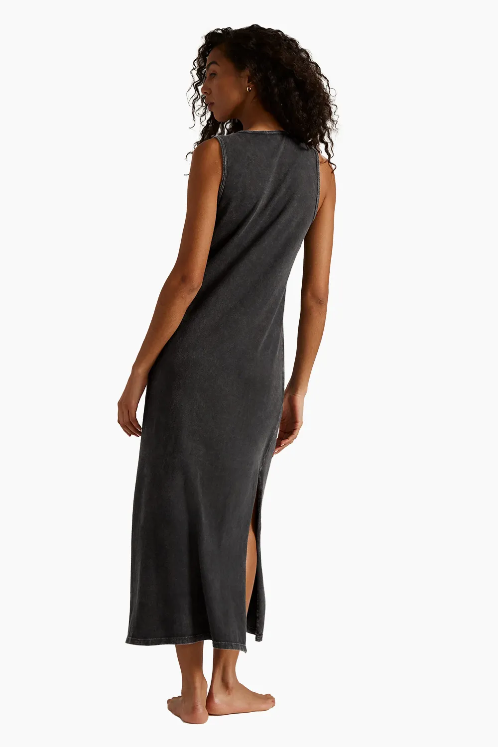 Beyond Yoga Effortless Tank Dress in Washed Black - Buy Now