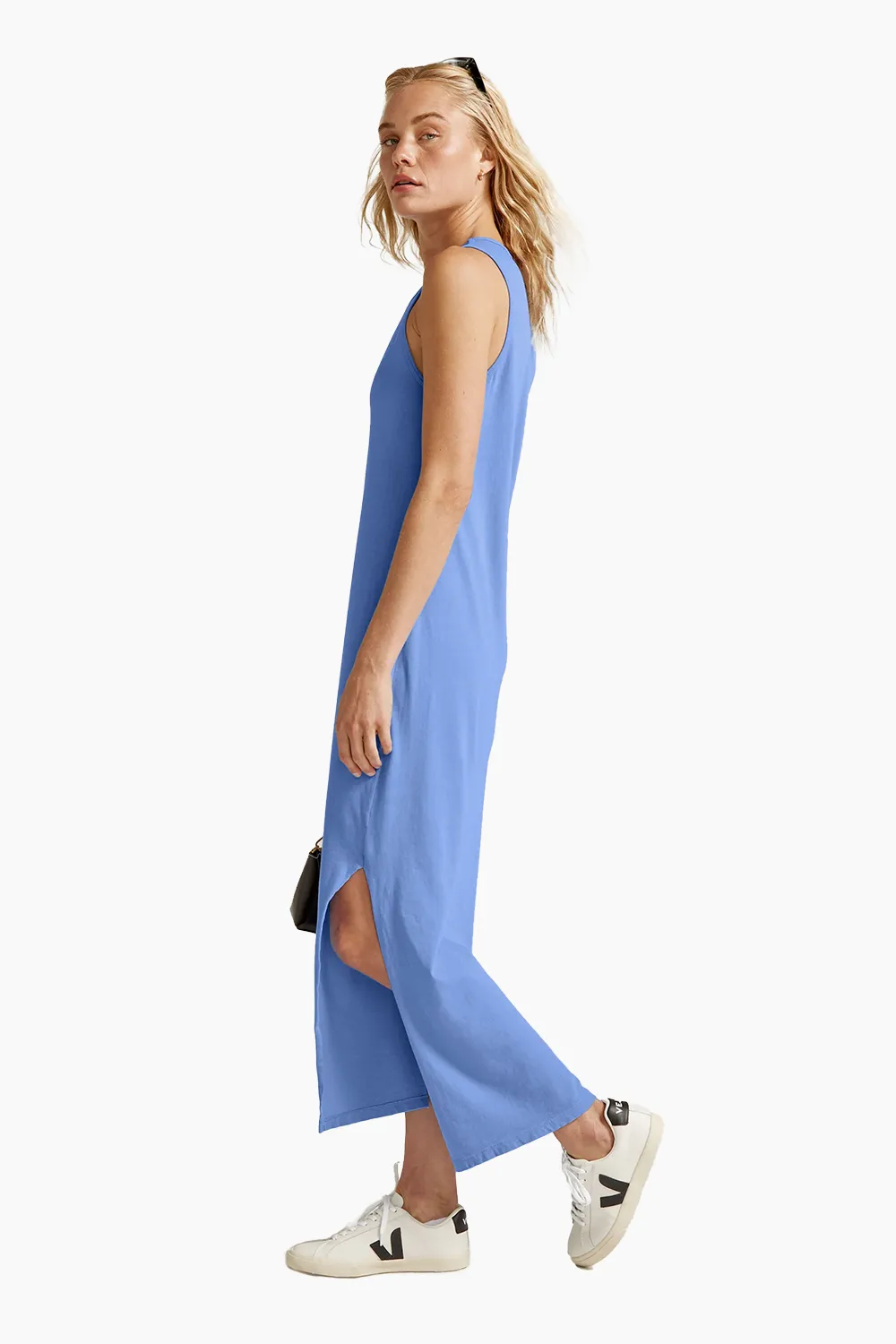 Beyond Yoga Effortless Tank Dress, Washed Flower Blue