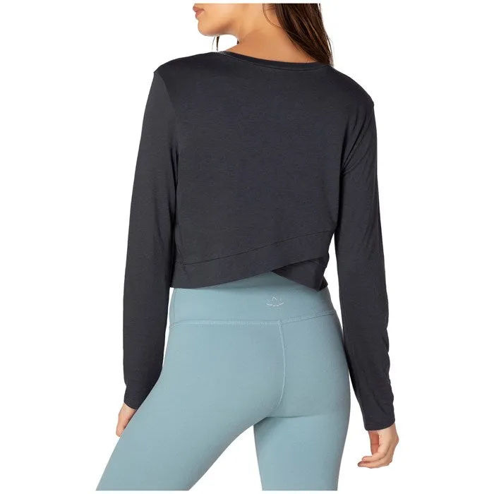 Beyond Yoga Reversible Cropped Pullover Black - Back Out