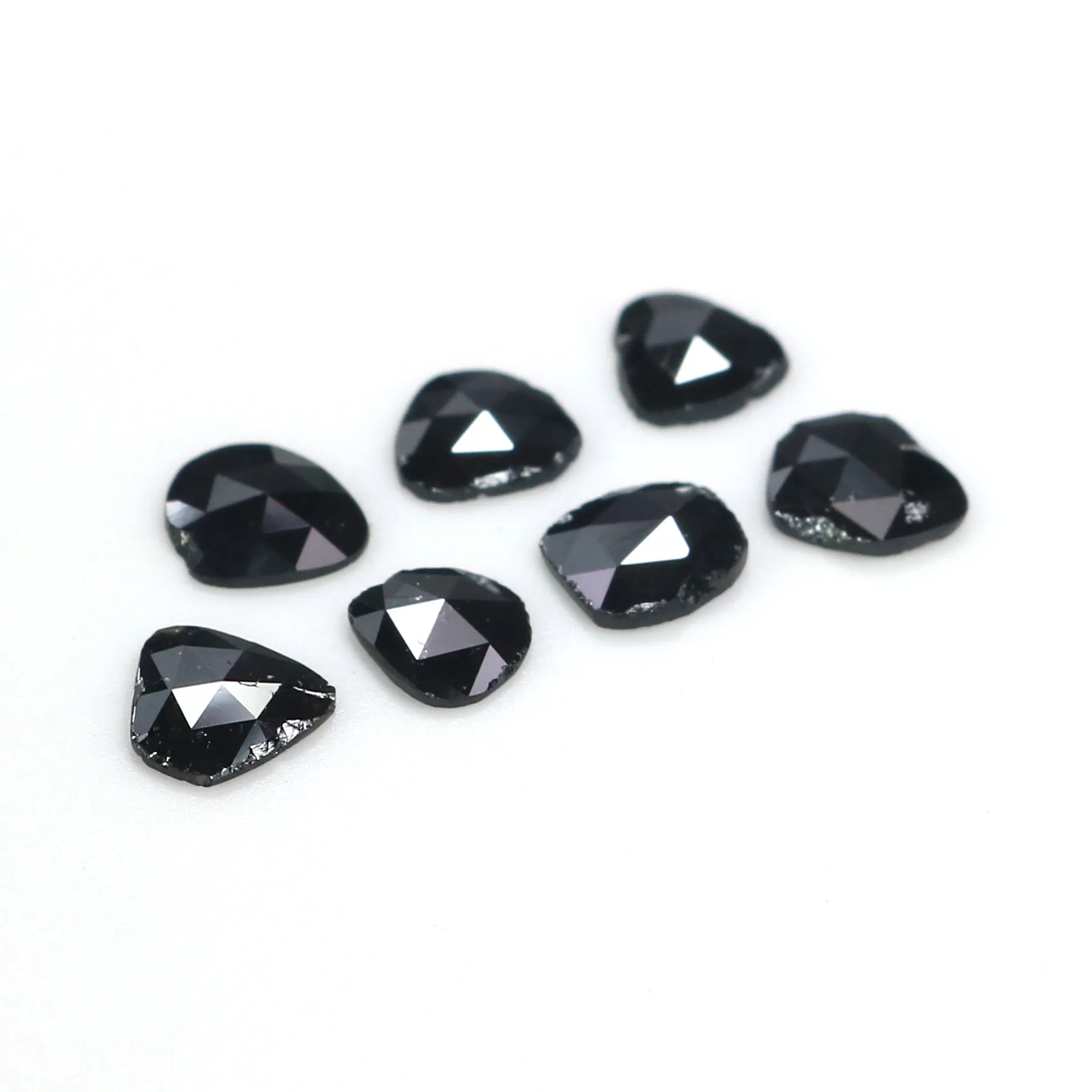 Black Diamond - 1.55 CT Natural Loose Slice - 5.10 MM Rose Cut, Shape L2596