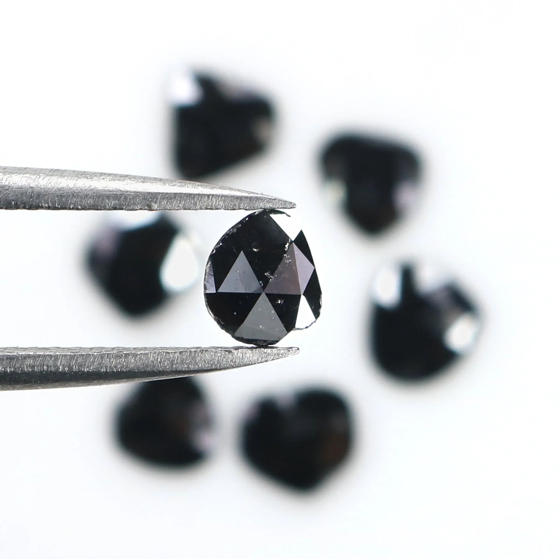 Black Diamond - 1.55 CT Natural Loose Slice - 5.10 MM Rose Cut, Shape L2596