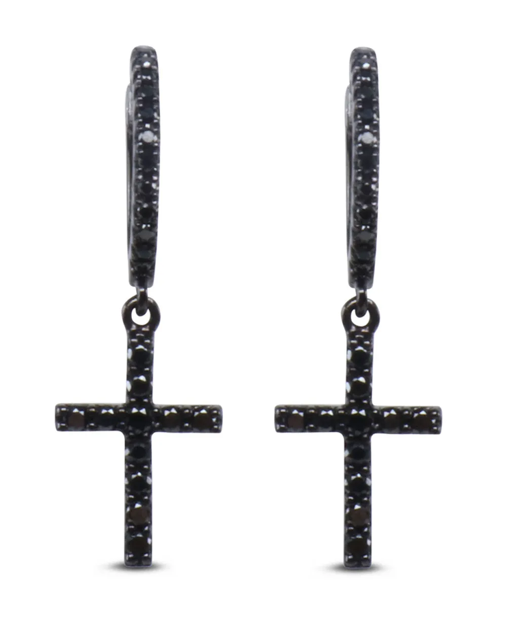 Black Diamond Cross Earrings - Shop the best quality black diamond cross earrings for a stylish and luxurious look.