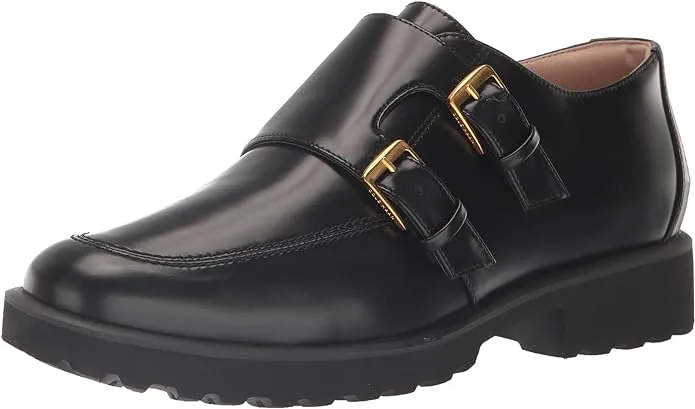 Black Leather Waterproof Oxford Loafers - Cole Haan Greenwich Monk Strap