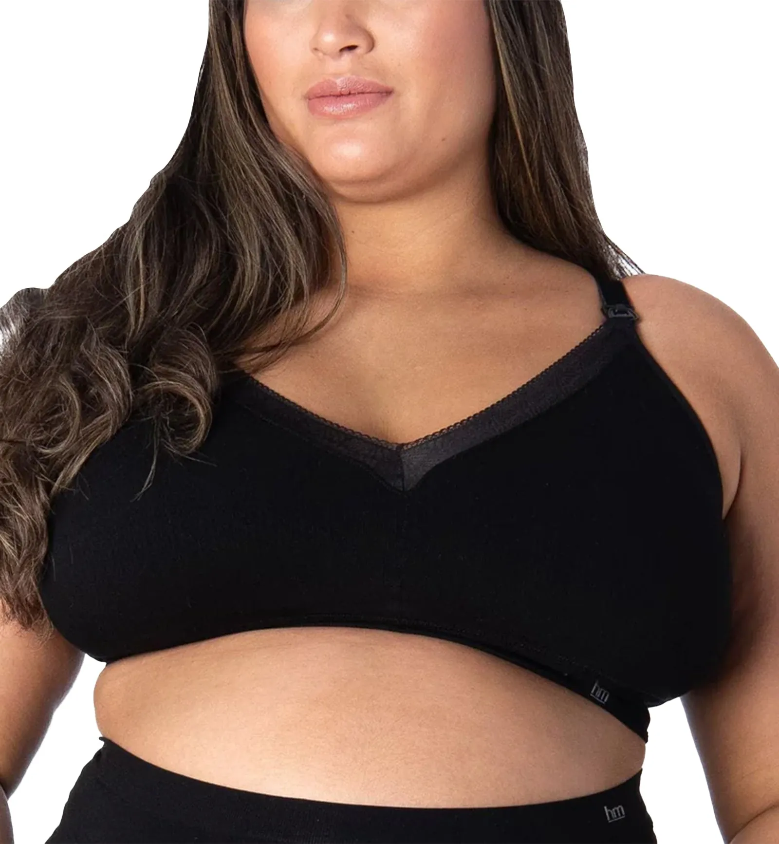 Black Nursing Bra - HOTmilk Caress Plunge (CPB)