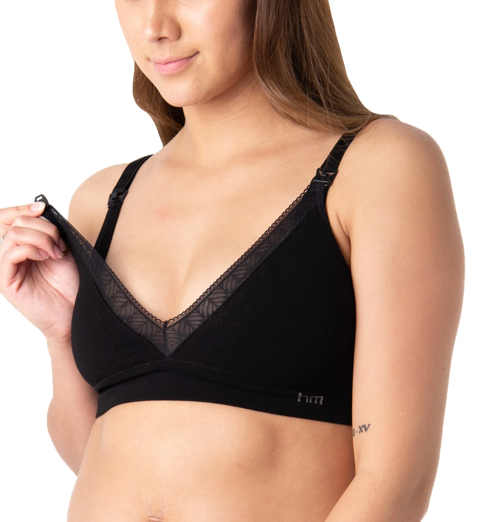 Black Nursing Bra - HOTmilk Caress Plunge (CPB)