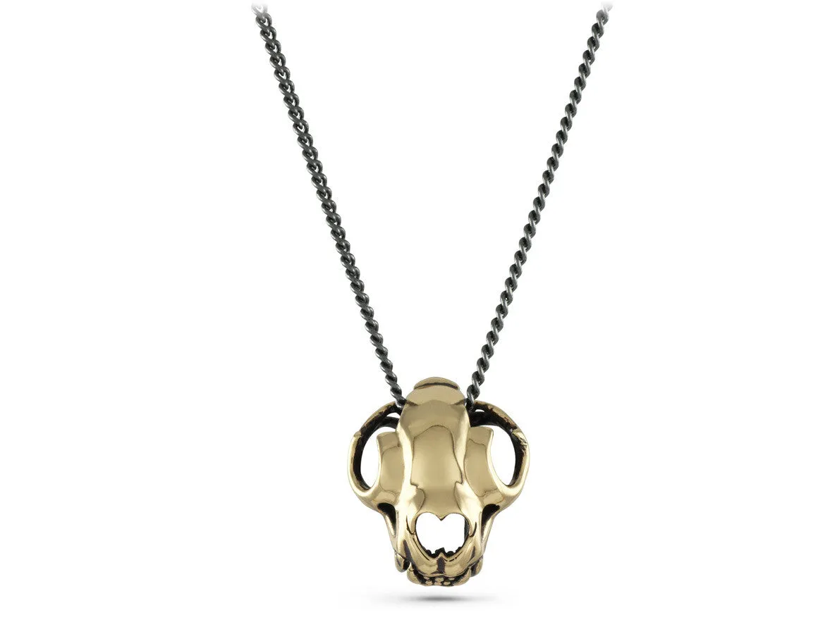 Bronze Tiger Skull Pendant