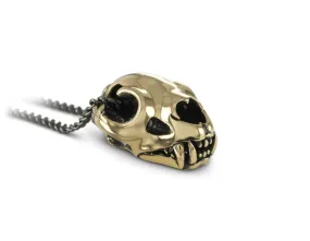 Bronze Tiger Skull Pendant