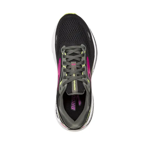 Brooks Adrenaline GTS 23 Women's Running Shoe Black Gunmetal Sharp Green