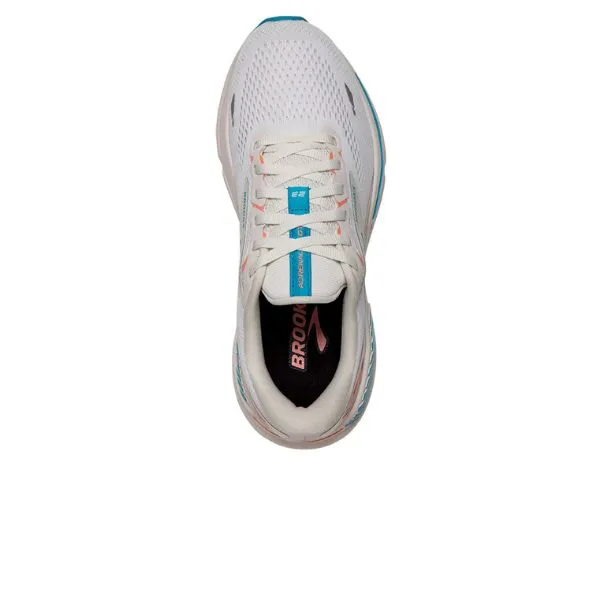 Brooks Adrenaline GTS 23 Women's Running Shoes in White/Blue.