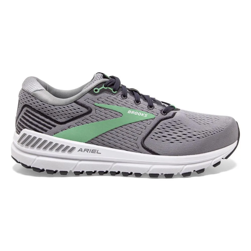 Brooks Ariel '20 Women's Running Shoes - Alloy/Blackened Pearl/Green, Size 11.5B