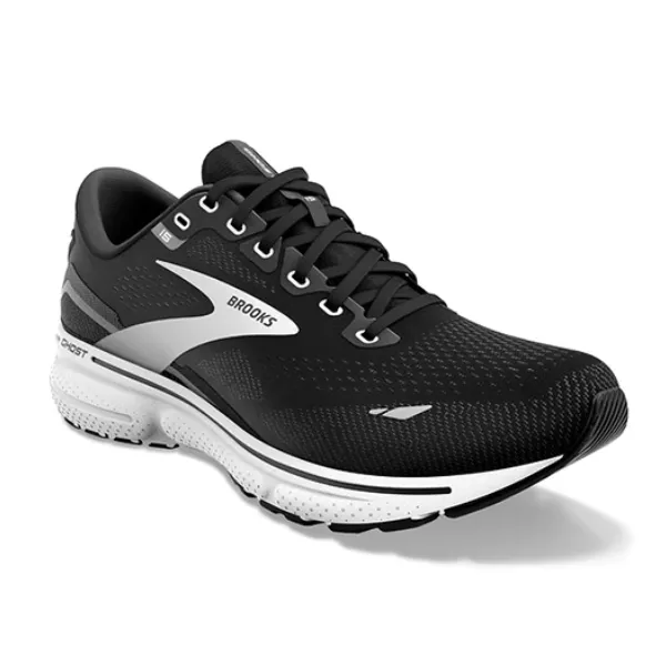 Brook's Ghost 15 Wide Black/White (Women's)