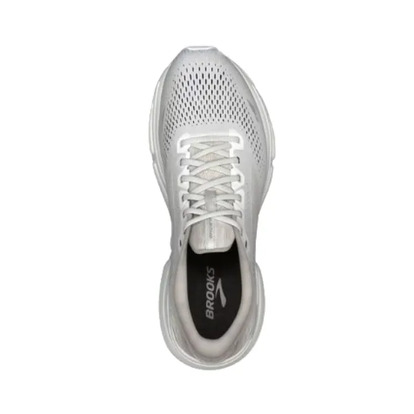 Brooks Ghost 15 Women's Running Shoe - White/Crystal Grey/Glass