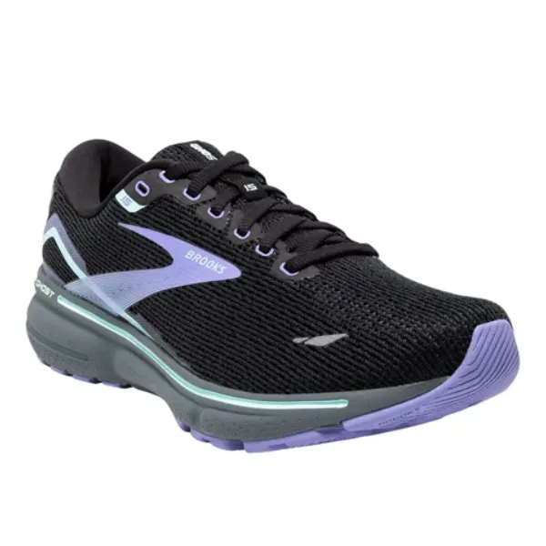 Brooks Ghost 15 Women's Running Shoes - Black/Jacaranda/Salt