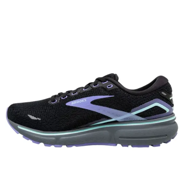 Brooks Ghost 15 Women's Running Shoes - Black/Jacaranda/Salt