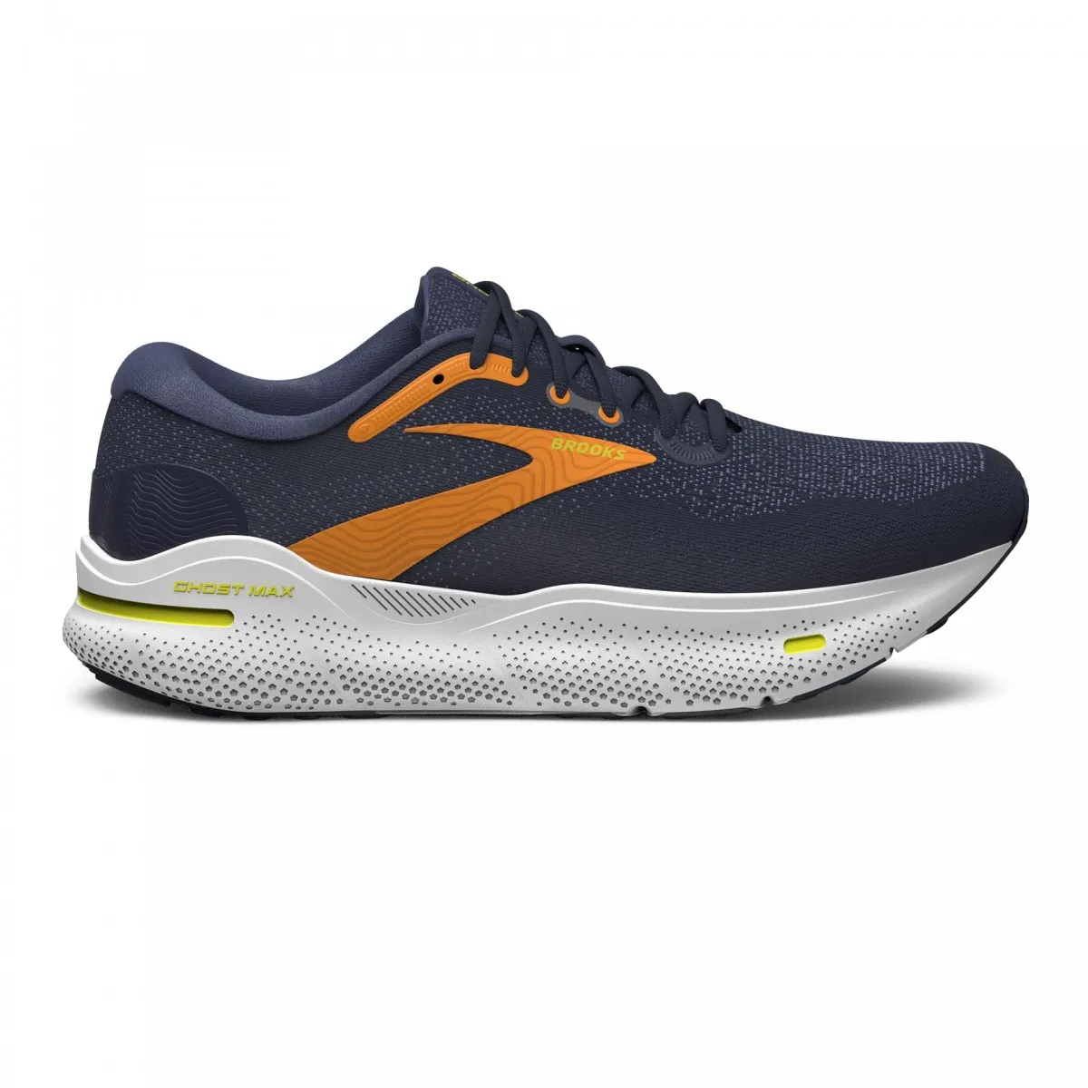 Brooks Ghost Max Blue Yellow Running Shoes