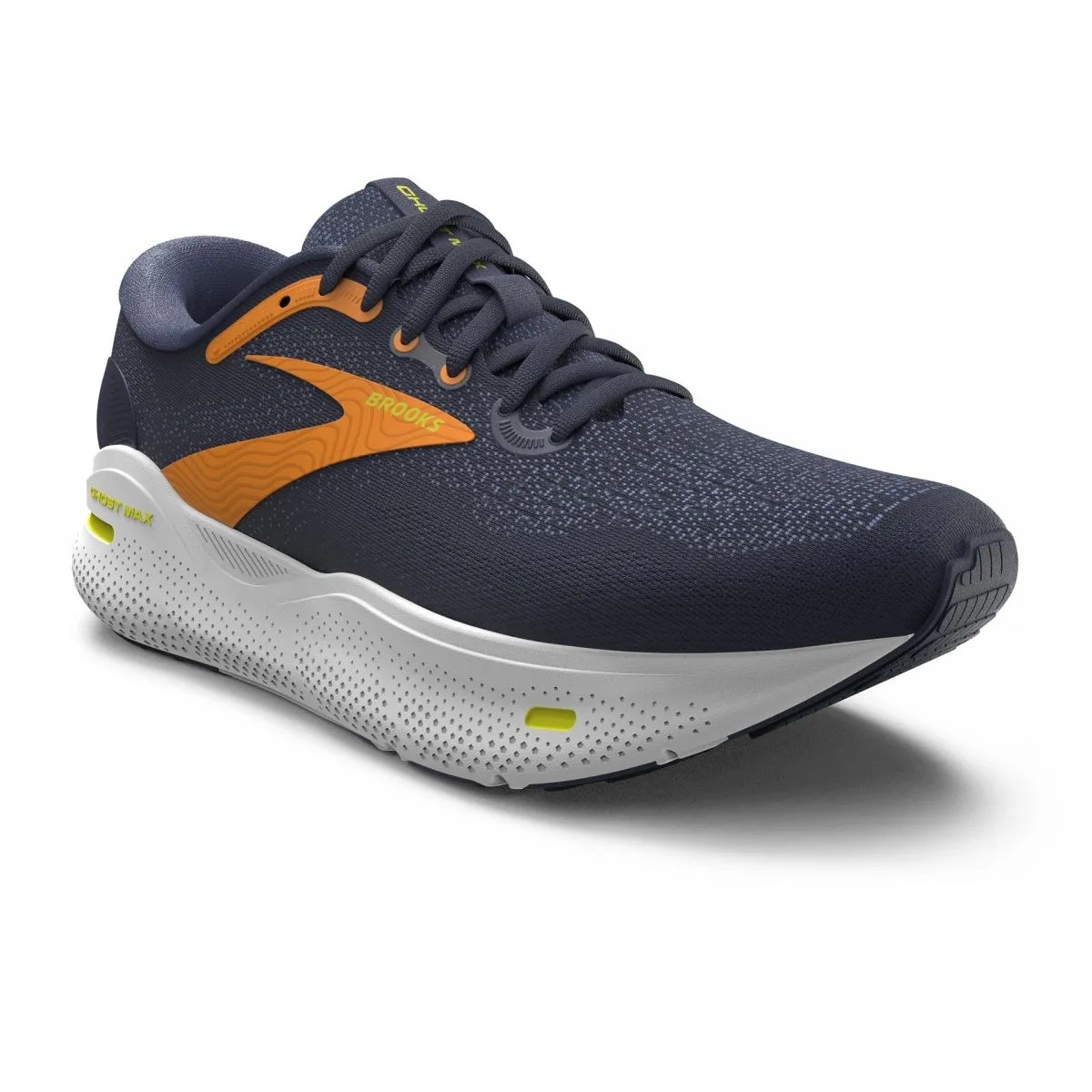 Brooks Ghost Max Blue Yellow Running Shoes