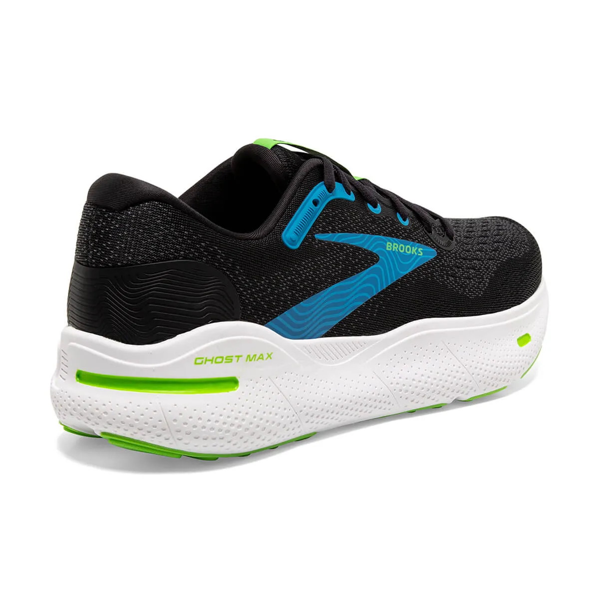 Brooks Ghost Max Men's | Black/Atomic Blue/Jasmine Running Shoe