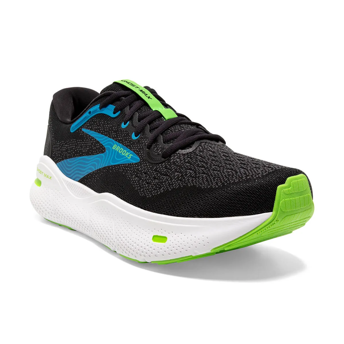 Brooks Ghost Max Men's | Black/Atomic Blue/Jasmine Running Shoe