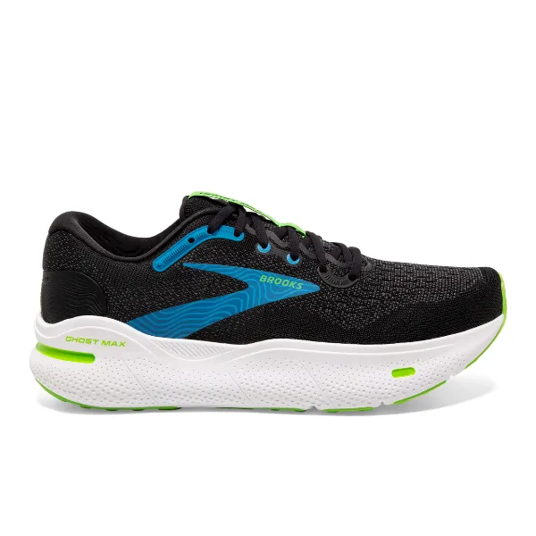 Brooks Ghost Max Wide Black Atomic Blue Jasmine Men's