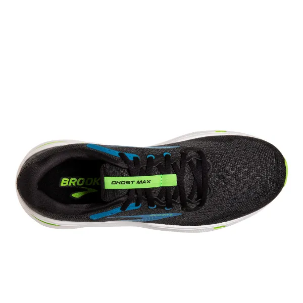 Brooks Ghost Max Wide Black Atomic Blue Jasmine Men's