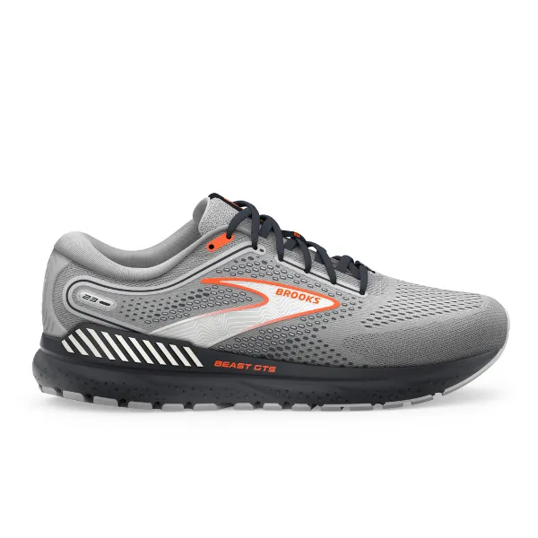 Brooks Men's Beast GTS 23 Grey Scarlet Ebony