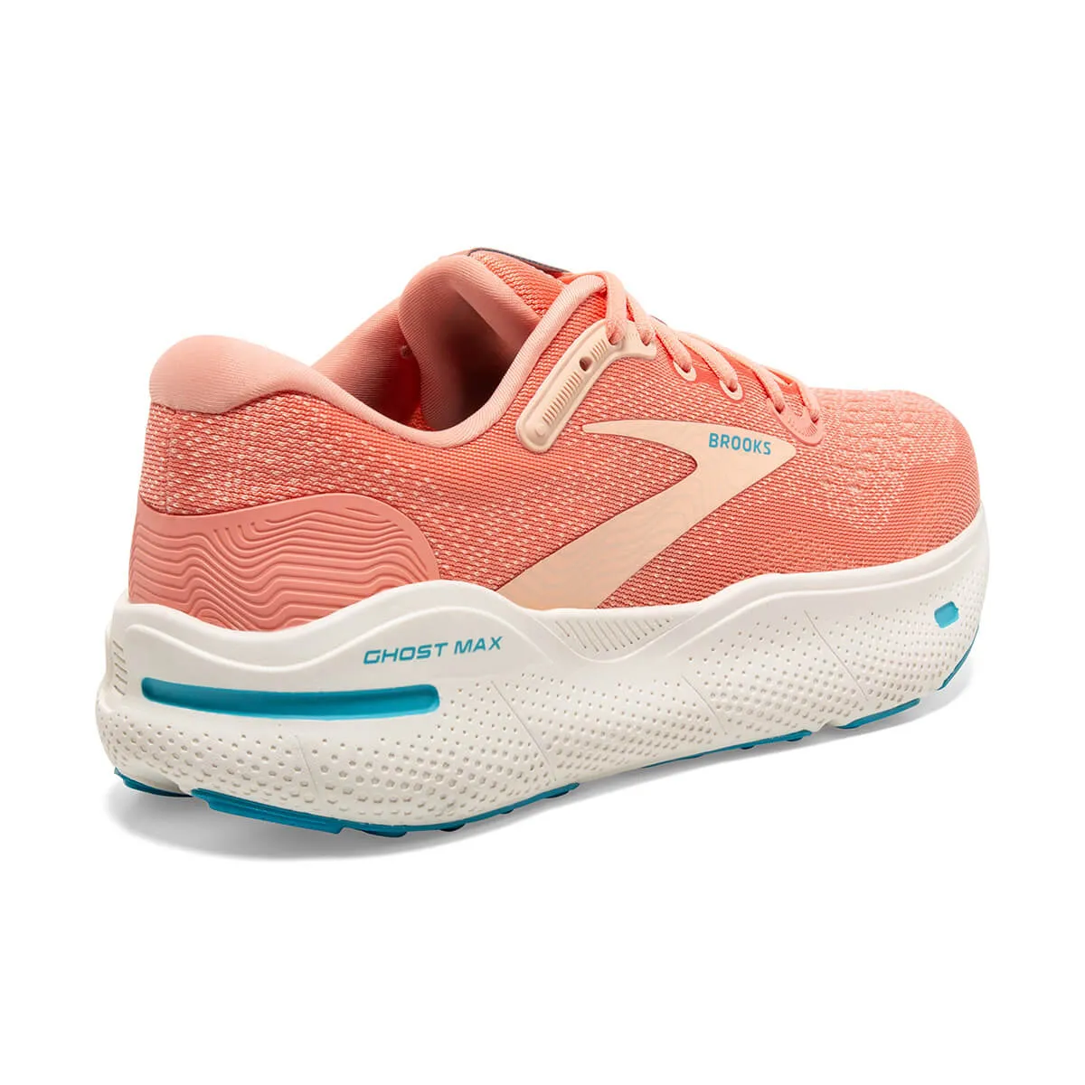 Brooks Women's Ghost Max Running Shoes - Papaya/Apricot/Blue