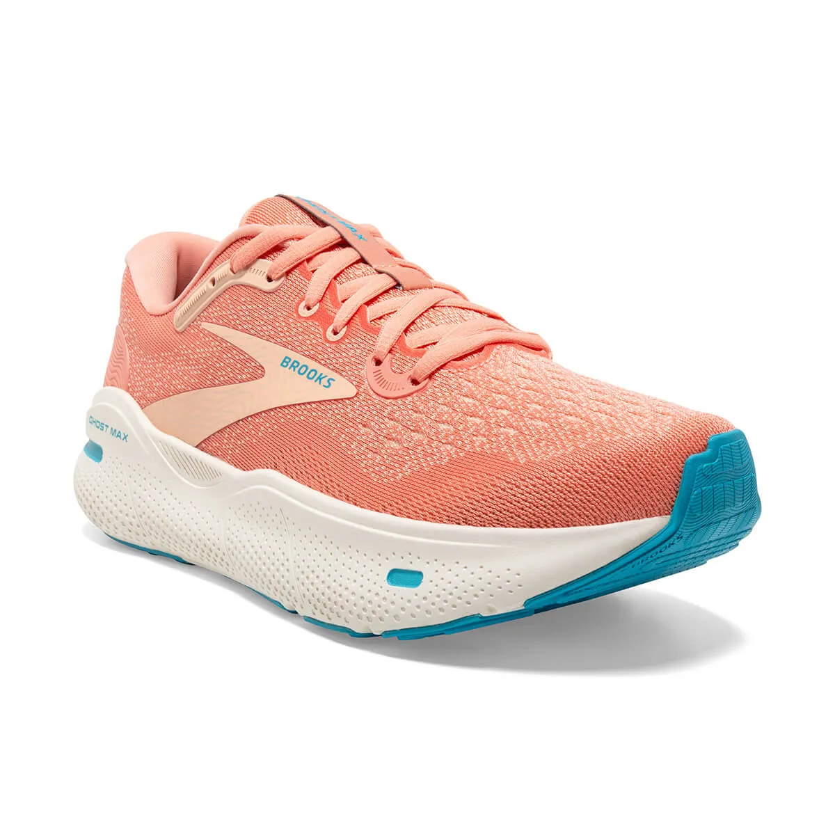 Brooks Women's Ghost Max Running Shoes - Papaya/Apricot/Blue