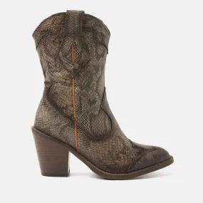 Brown Python Boots 35.120 for Women