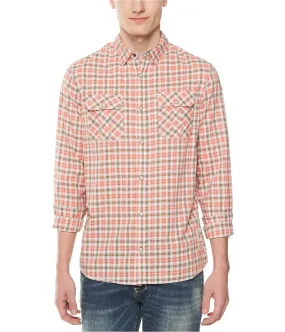 Buffalo David Bitton Mens Check Print Button Up Shirt